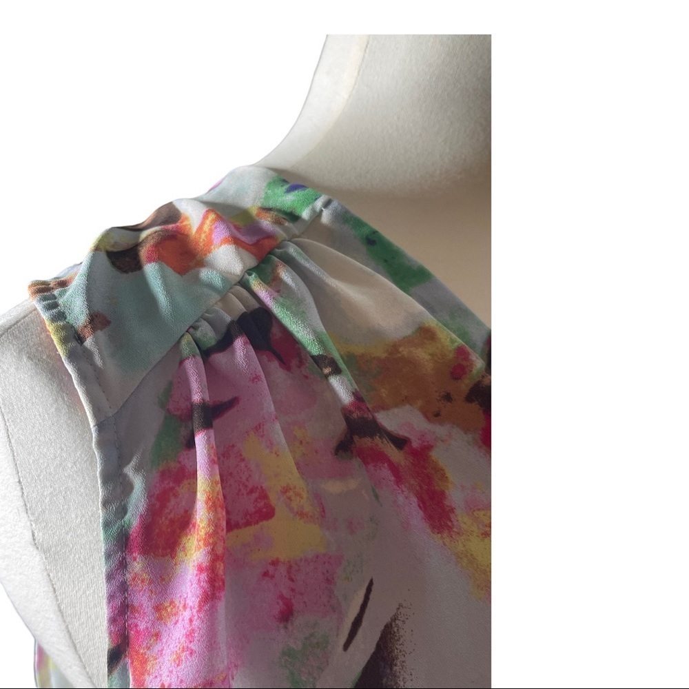 Violet + Claire Plus Size Floral Hi-Lo Slinky Top 1X - Picture 7 of 7